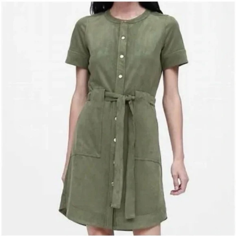 Banana Republic Suede Shirtdress Petite